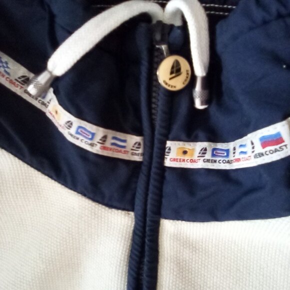 Green Coast Yachting Cotton Pullover Italy Size L - Picture 4 of 16